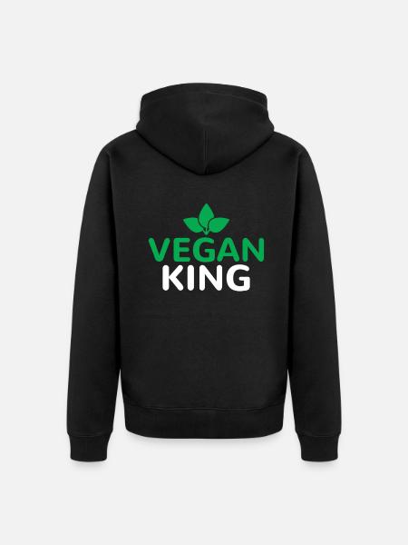 Veggie Lover Vegan Gift - Unisex Premium Organic Zip Hoodie - black