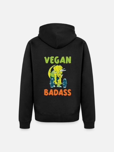 Veggie Lover Vegan Gift - Unisex Premium Organic Zip Hoodie - black