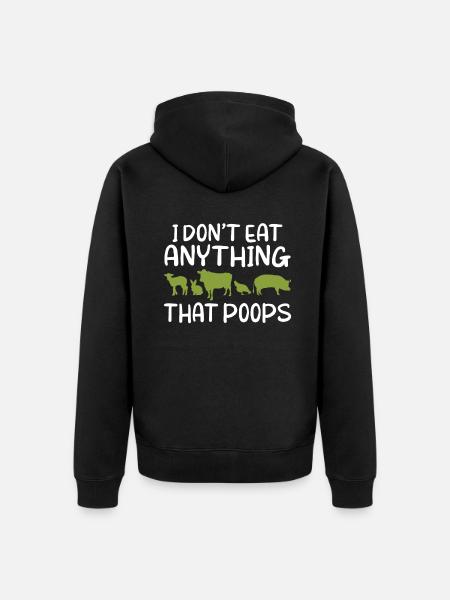 Veggie Lover Vegan Gift - Unisex Premium Organic Zip Hoodie - black
