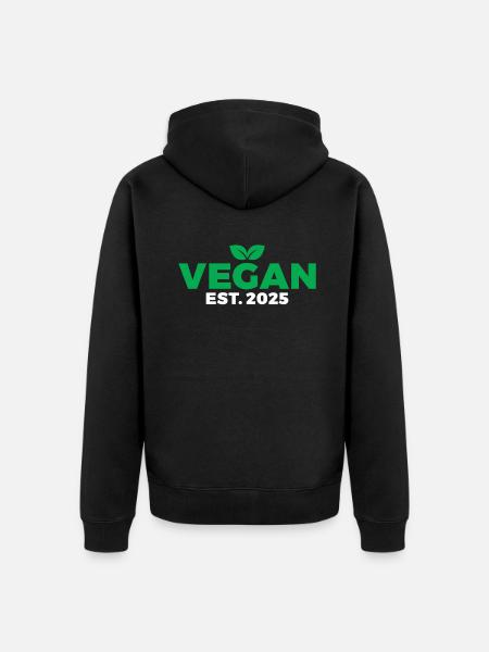 Veggie Lover Vegan Gift - Unisex Premium Organic Zip Hoodie - black