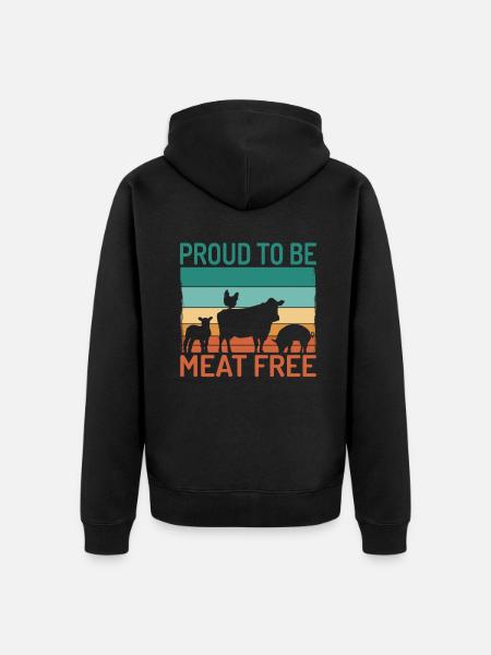 Veggie Lover Vegan Gift - Unisex Premium Organic Zip Hoodie - black