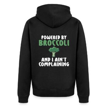 Veggie Lover Vegan Gift - Unisex Premium Organic Zip Hoodie - black - Back - Nico (187cm)