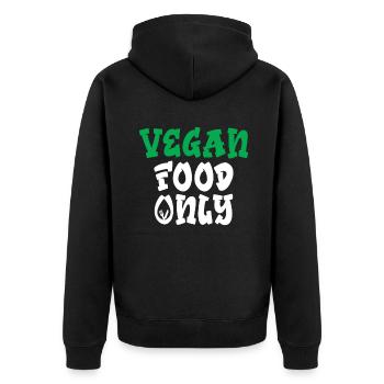 Veggie Lover Vegan Gift - Unisex Premium Organic Zip Hoodie - black - Back - Nico (187cm)