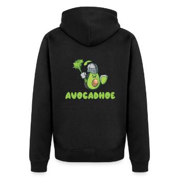 Veggie Lover Vegan Gift - Unisex Premium Organic Zip Hoodie - black - Back - Nico (187cm)