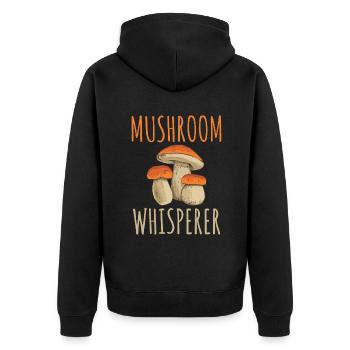 Fungi Hunter Mushroom Hunter Cadeaux - Veste à capuche bio Premium Unisexe - noir - Dos - Nico (187cm)
