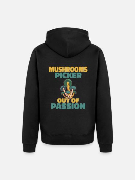 Fungi Hunter Mushroom Hunter Cadeaux - Veste à capuche bio Premium Unisexe - noir