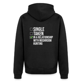 Fungi Hunter Mushroom Hunter Cadeaux - Veste à capuche bio Premium Unisexe - noir - Dos - Nico (187cm)