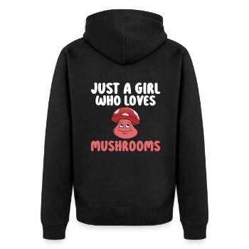 Fungi Hunter Mushroom Hunter Cadeaux - Veste à capuche bio Premium Unisexe - noir - Dos - Nico (187cm)