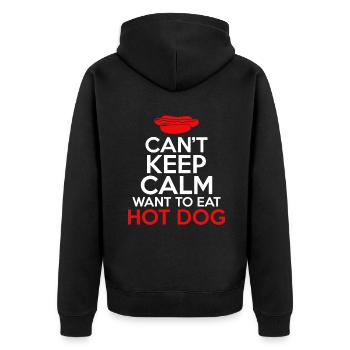 Hotdog Lover Hot Dogs Gifts - Unisex Premium Organic Zip Hoodie - black - Back - Nico (187cm)