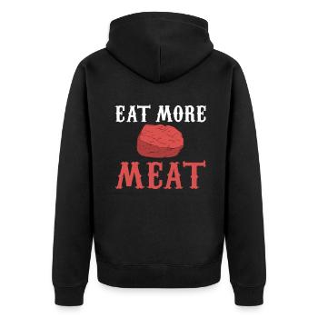 BBQ Grill Boeuf Viande Amoureux Cadeaux - Veste à capuche bio Premium Unisexe - noir - Dos - Nico (187cm)
