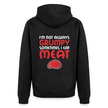 BBQ Grill Boeuf Viande Amoureux Cadeaux - Veste à capuche bio Premium Unisexe - noir - Dos - Nico (187cm)
