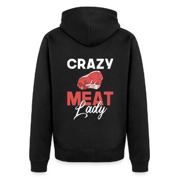 BBQ Grill Boeuf Viande Amoureux Cadeaux - Veste à capuche bio Premium Unisexe - noir - Dos - Nico (187cm)