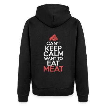BBQ Grill Boeuf Viande Amoureux Cadeaux - Veste à capuche bio Premium Unisexe - noir - Dos - Nico (187cm)
