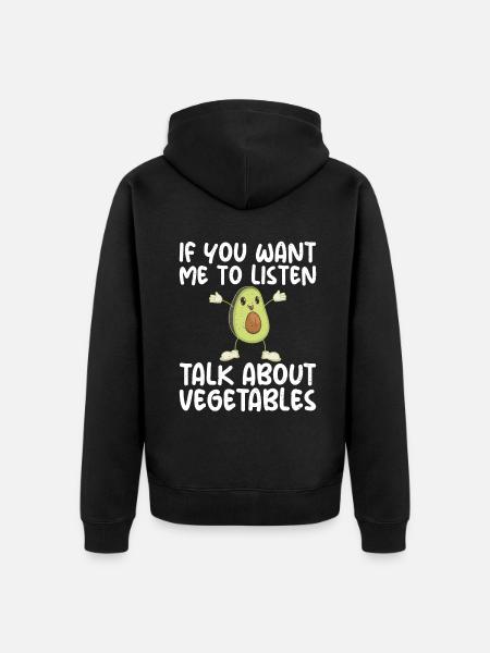 Vegetable Lover Vegetarian Gifts - Unisex Premium Organic Zip Hoodie - black