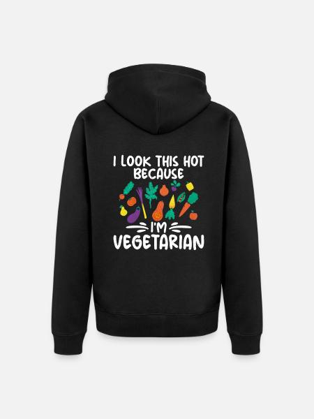 Vegetable Lover Vegetarian Gifts - Unisex Premium Organic Zip Hoodie - black