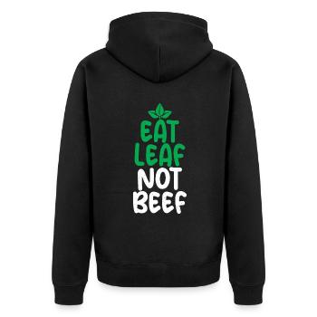 Vegetable Lover Vegetarian Gifts - Unisex Premium Organic Zip Hoodie - black - Back - Nico (187cm)