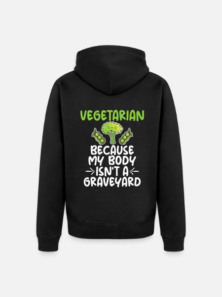 Vegetable Lover Vegetarian Gifts - Unisex Premium Organic Zip Hoodie - black