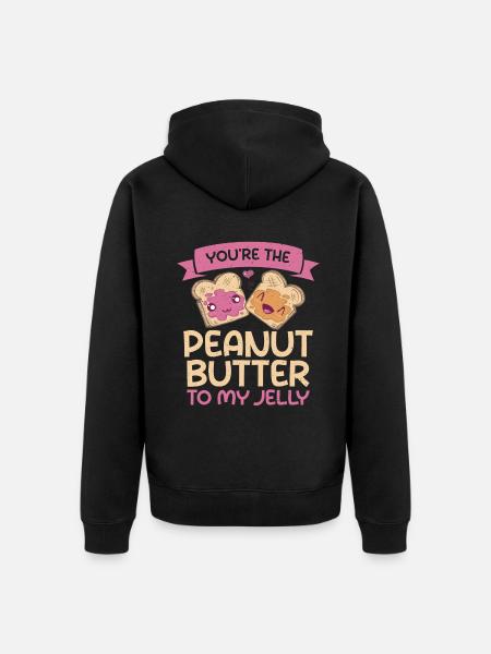 Peanut Butter Lover Gift - Unisex Premium Organic Zip Hoodie - black