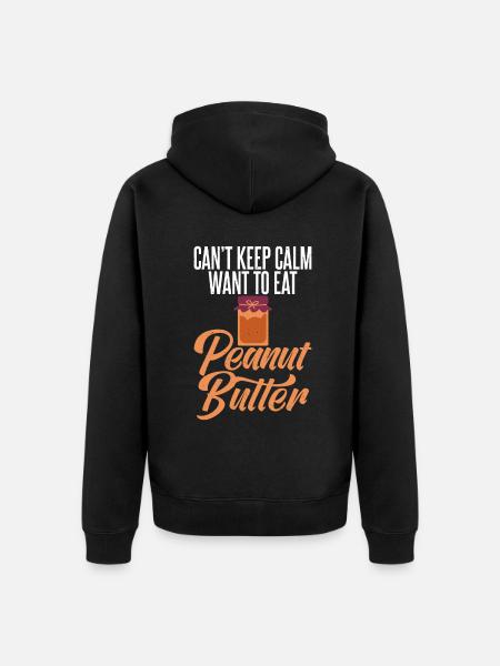 Peanut Butter Lover Gift - Unisex Premium Organic Zip Hoodie - black