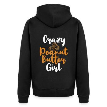 Cadeau amoureux du beurre de cacahuète - Veste à capuche bio Premium Unisexe - noir - Dos - Nico (187cm)