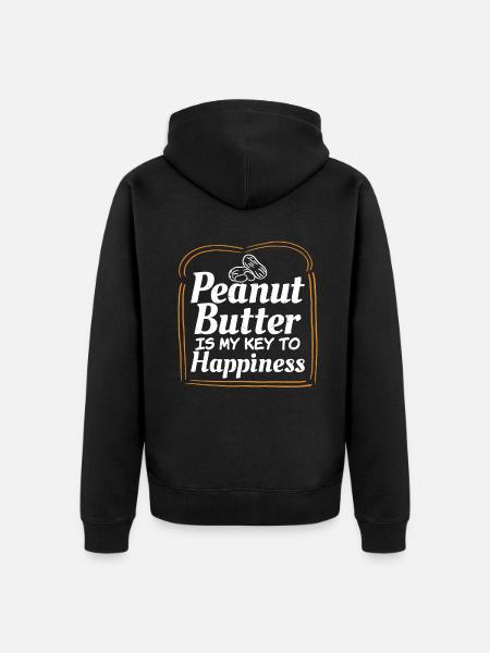 Peanut Butter Lover Gift - Unisex Premium Organic Zip Hoodie - black