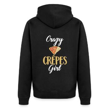 Cadeaux en crêpe pour les amateurs de crêpe - Veste à capuche bio Premium Unisexe - noir - Dos - Nico (187cm)