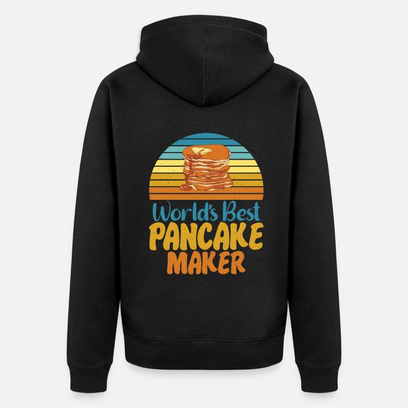 Pancake Lover Cadeau - Veste à capuche bio Premium Unisexe - noir