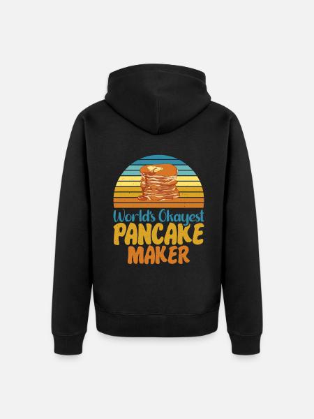 Pancake Lover Gift - Unisex Premium Organic Zip Hoodie - black