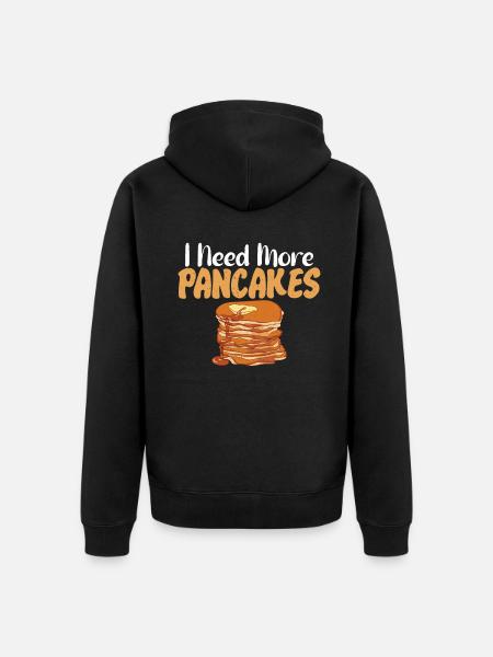 Pancake Lover Gift - Unisex Premium Organic Zip Hoodie - black