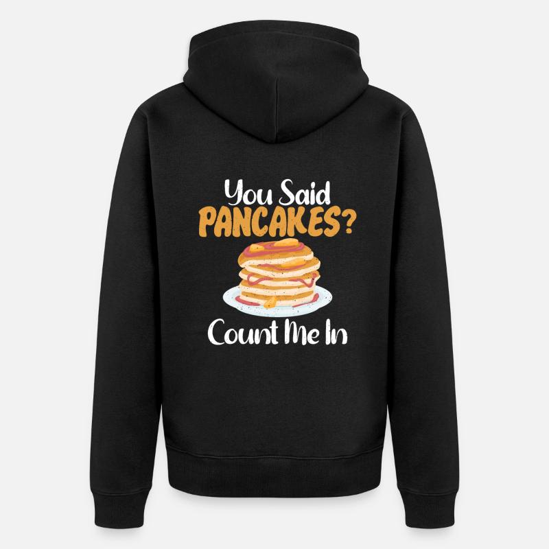 Pancake Lover Cadeau - Veste à capuche bio Premium Unisexe - noir