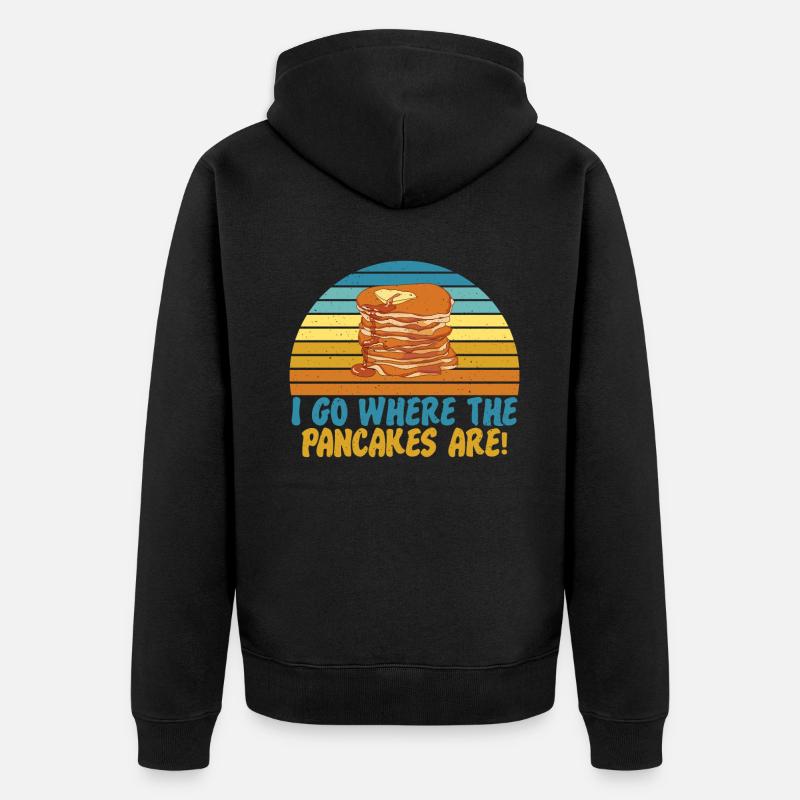 Pancake Lover Cadeau - Veste à capuche bio Premium Unisexe - noir