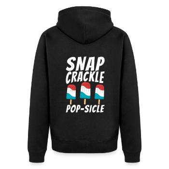 Cadeaux pour amateurs de crème glacée - Veste à capuche bio Premium Unisexe - noir - Dos - Nico (187cm)