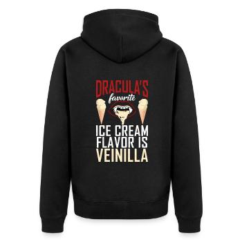 Cadeaux pour amateurs de crème glacée - Veste à capuche bio Premium Unisexe - noir - Dos - Nico (187cm)