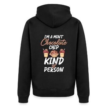 Cadeaux pour amateurs de crème glacée - Veste à capuche bio Premium Unisexe - noir - Dos - Nico (187cm)