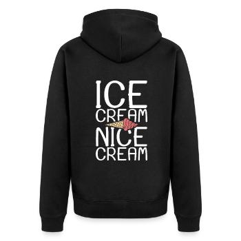 Cadeaux pour amateurs de crème glacée - Veste à capuche bio Premium Unisexe - noir - Dos - Nico (187cm)