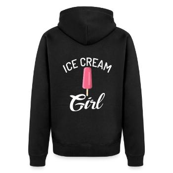 Cadeaux pour amateurs de crème glacée - Veste à capuche bio Premium Unisexe - noir - Dos - Nico (187cm)