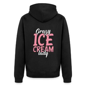Cadeaux pour amateurs de crème glacée - Veste à capuche bio Premium Unisexe - noir - Dos - Nico (187cm)