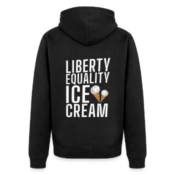Cadeaux pour amateurs de crème glacée - Veste à capuche bio Premium Unisexe - noir - Dos - Nico (187cm)