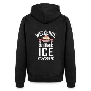 Cadeaux pour amateurs de crème glacée - Veste à capuche bio Premium Unisexe - noir - Dos - Nico (187cm)