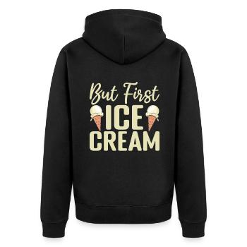 Cadeaux pour amateurs de crème glacée - Veste à capuche bio Premium Unisexe - noir - Dos - Nico (187cm)