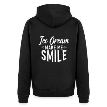 Cadeaux pour amateurs de crème glacée - Veste à capuche bio Premium Unisexe - noir - Dos - Nico (187cm)