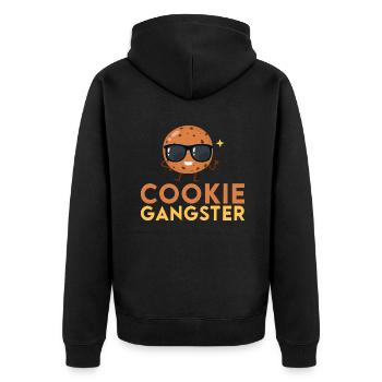 Cookie Lover Gifts - Unisex Premium Organic Zip Hoodie - black - Back - Nico (187cm)