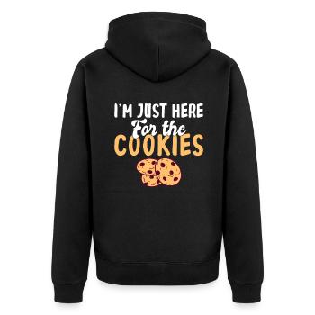 Cookie Lover Gifts - Unisex Premium Organic Zip Hoodie - black - Back - Nico (187cm)
