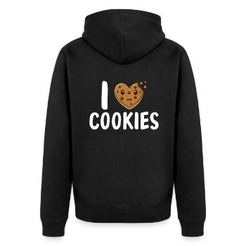 Cadeaux Cookie Lover - Veste à capuche bio Premium Unisexe - noir - Dos - Nico (187cm)