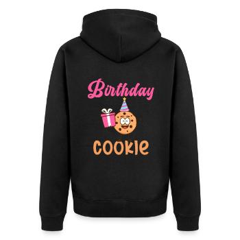 Cookie Lover Gifts - Unisex Premium Organic Zip Hoodie - black - Back - Nico (187cm)