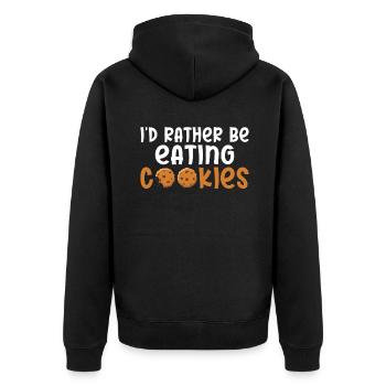 Cookie Lover Gifts - Unisex Premium Organic Zip Hoodie - black - Back - Nico (187cm)