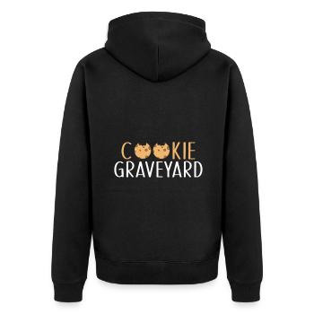 Cookie Lover Gifts - Unisex Premium Organic Zip Hoodie - black - Back - Nico (187cm)