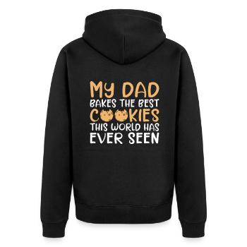 Cookie Lover Gifts - Unisex Premium Organic Zip Hoodie - black - Back - Nico (187cm)