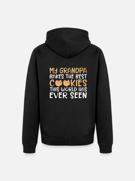 Keksliebhaber Geschenke - Unisex Premium Bio Zip Hoodie - Schwarz