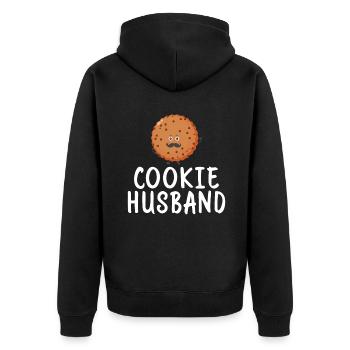 Cookie Lover Gifts - Unisex Premium Organic Zip Hoodie - black - Back - Nico (187cm)
